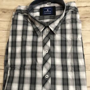 Men NEW Babista Europe L/S Plaid Shirt 3XL N13
